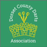 Dorset County Darts Association on Green Background Logo