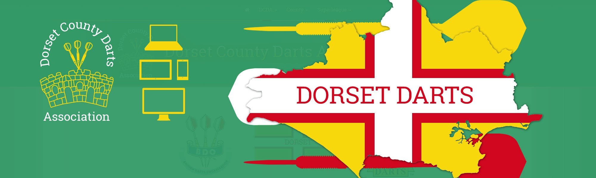 Dorset County Darts Association Website Redesign - Banner