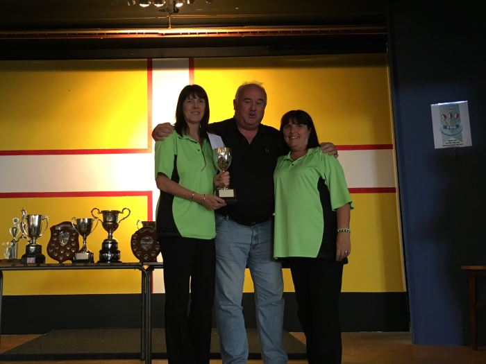 Dorset Superleague Ladies Challenge Cup Champions Julie Boggust and Trina Perry 2015-2016