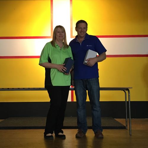 Dorset County Players Players of the Season Suzy Trickett and Mark Grimes 2015-2016