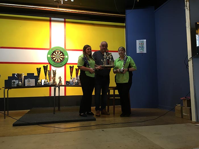 Dorset Superleague Men's Pairs Champions Lytchett Katie Mitchell and Suzy Trickett 2016-2017