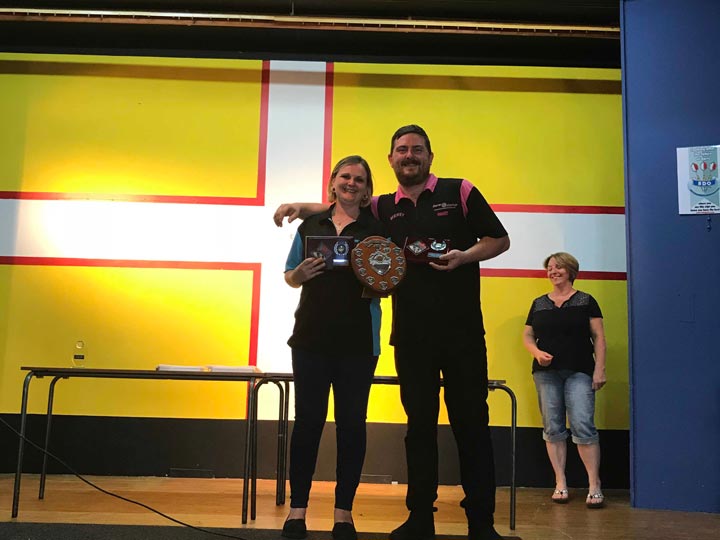 Dorset Superleague Mixed Pairs Champions Peri Yarrow and Henry Cooper 2017-2018